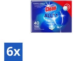 6 x At Home Vaatwastabletten All-in-1 40 stuks per verpakking - Vaatwastabletten - Vaatwassen - Vaatwasser - Vaat Schoonmaken - Vaatwasmiddel