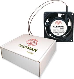 Axiale ventilator voor open haard - Hoge temperatuur, metalen vleugels, universeel 80 x 80 x 38 mm — thumbnail 2