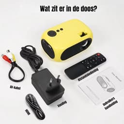 MMP® Draagbare beamer - Beamer - Projector - Mini Beamer - Geel - 14cm x 9cm x 6cm — thumbnail 5