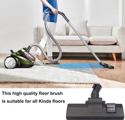 Universele 32mm/35mm Stofzuigerborstel Geschikt voor Electrolux Rowenta Miele Dirt Devil, Met Wielen voor Tapijten of Tegelwerk — thumbnail 2