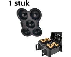 1-delige Airfryer siliconen bakvorm donut - Airfryer accessoire - zwart