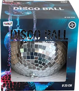 Discobal - Discobol - Spiegelbol - zilver - 20 cm — thumbnail 2