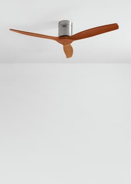 CREATE - Stille plafondventilator 100% hout 40W (Ø132cm) - Geen licht - Met Afstandsbediening - 6 snelheden - Programmeerbaar - WIND CALM NATURAL WOOD — thumbnail 1