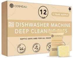 Cosmeau Vaatwasser Diepreinigingstabletten - 12 stuks - Jaarvoorraad