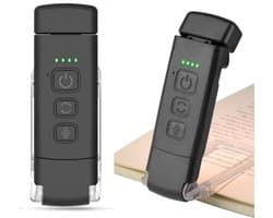 Lamp voor boeken met klem, oogvriendelijke leeslamp met 3 kleuren en 5 dimbare helderheidsniveaus