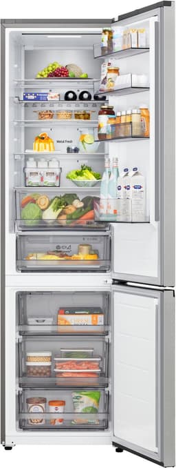 LG GBBS525CPY Koel-vriescombinatie 375L - Zilver - Energieklasse C - DoorCooling voor gelijkmatige koeling - Fresh Balancer voor optimale versheid - Stille Smart Inverter Compressor - AI functies zonder wifi - ThinQ wifi bediening — thumbnail 4