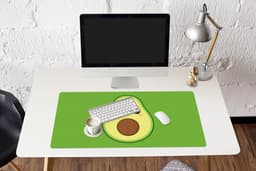 Muismat XXL 100x50 cm - Bureau onderlegger - Bureau mat Avocado - Groen - Speels - Bureaumat - Gaming mousepad xl - Bureaulegger groot - Computer deskmat — thumbnail 5