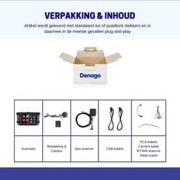 Carplay autoradio geschikt voor Volkswagen Golf Transporter Polo Caddy Eos Tiguan Passat | 2003 t/m 2020 | Denago | 2025 model | 2003 2004 2005 2006 2007 2008 2009 2010 2011 2012 2013 2014 2015 2016 2017 2018 2019 2020 | Bluetooth & Wifi — thumbnail 3