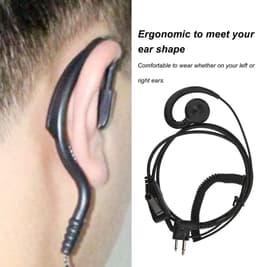 JeiibrZui Walkie-Talkie Headset - Oortje Voor Portofoons - Compatibel Met Motorola A8 XIR P3688 C1200 GP3188 - Ergonomisch & Verliesvrij Geluid - 1 Stuk - Zwart — thumbnail 5