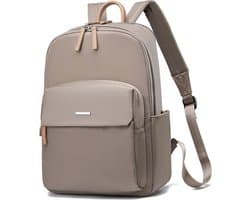 Vrouwen Reis Laptop Rugzak Casual Rugzak Oxford Stoffen Werktas Waterdichte Zakelijke Rugzak Lichtgewicht Reistas - Donker khaki kleine maat