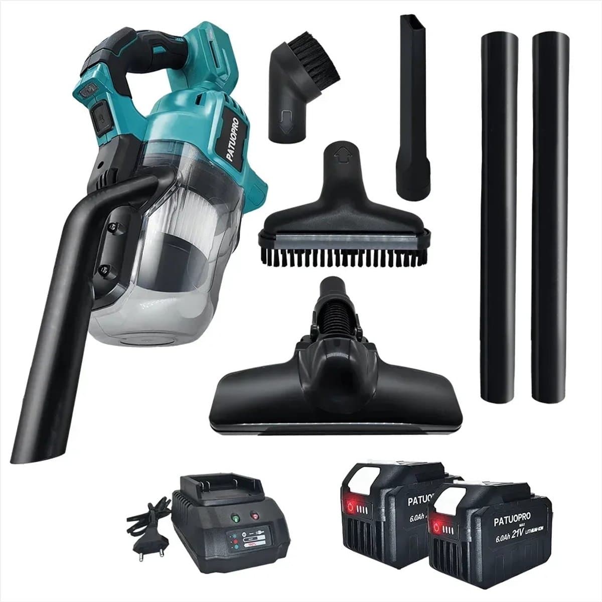 Jurrys Draadloze stofzuiger - Handzuiger - Kruimeldief - Bladblazer - Multifunctioneel - Oplaadbaar - Inc 2x Batterij - Zwart — afbeelding 1