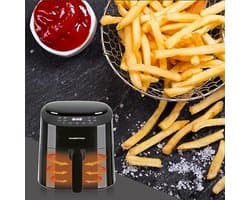 Heteluchtfriteuse 4,5L - 1400W met 8 Kookprogramma's voor Gezonde Bereidingen