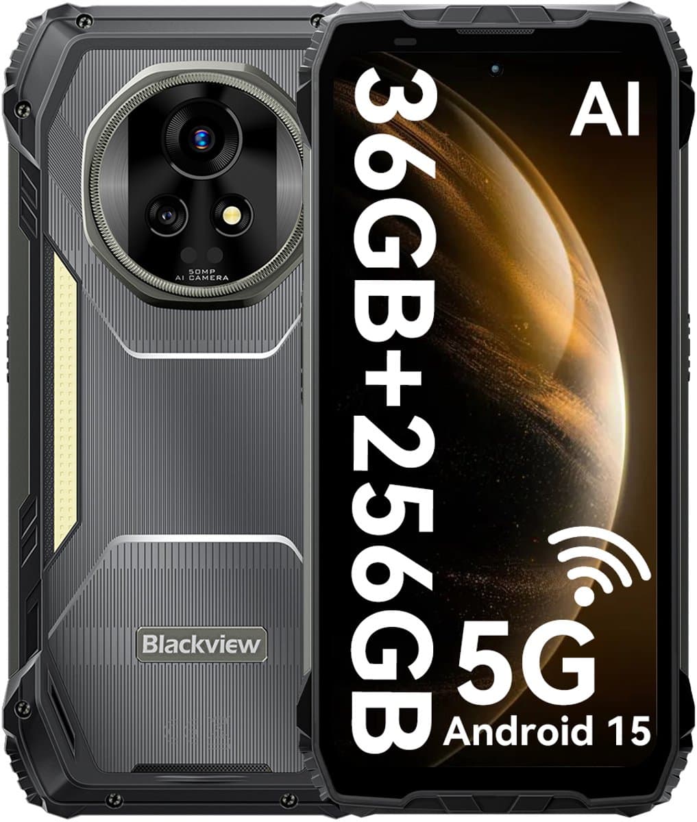 Blackview XPLORE 2 - Robuuste Smartphone - 5G - 36GB RAM - 256GB ROM - 20000mAh - 120W snel opladen - 6.73 inch QHD+ AMOLED-scherm - Nachtzicht - Android 15 - Robuuste Telefoon - NFC - GPS - Zwart — afbeelding 1
