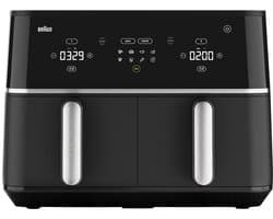 Braun TwinCook 5 TD5030IBK - Dubbele Airfryer - 10 L - 2x5L Vaatwasbestendige Lades - 2400 W