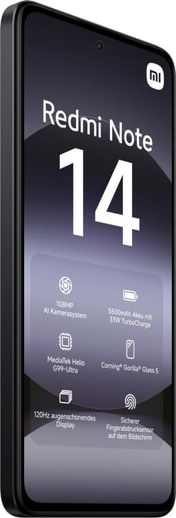 Smartphone-Redmi Note 14-6GB+128GB-Middernacht Zwart — thumbnail 3