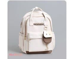 TK-S Rugzak, Beige en Ruim, 27 Liter, 17,3 inch laptop, drankflesvak. (46x30x20cm)