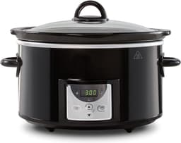 MMP® Slowcooker met timer - Slowcooker - Crockpot - Zwart - 31cm x 22cm x 30cm — thumbnail 1