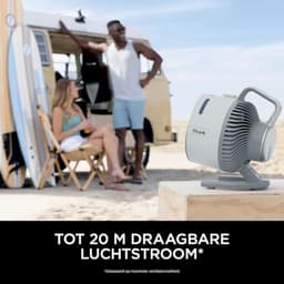 Krachtige Draagbare Ventilator met Mistfunctie – Koeling voor Binnen en Buiten, Stil en Duurzaam, Draadloos en Compact met een Luchtstroom tot 20 Meter — thumbnail 5