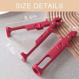 2-in-1 anti-verbrandingsklemmen voor kommen, multifunctionele anti-verbrandingstang, hittebestendige siliconen handgreep voor hete platen, ovenklem, voor kom en bord (rood) - Cyslmuk® — thumbnail 4