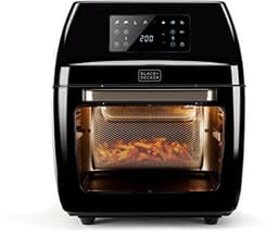 Heteluchtfriteuse en Oven 1700W - 12L - Instelbare Temperatuur 40-200 °C met 8 Vooraf Ingestelde Programma's en Transparante Deur — thumbnail 2