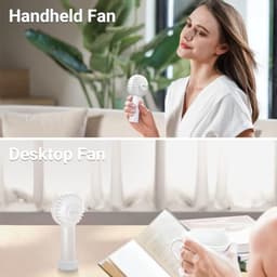 Draagbare Mini Ventilator - Krachtige Handventilator met Oplaadbare Batterij, 3 Snelheden voor Persoonlijk Gebruik — thumbnail 2