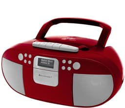 Soundmaster SCD7800RO - Boombox met DAB+/FM-radio, CD, MP3, USB en cassettespeler, rood — thumbnail 2