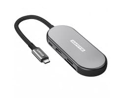 USB-C Hub 7-in-1 – 4K 60Hz HDMI – PD 100W – 3x USB 3.0 5Gbps – SD TF Kaartlezer – Laptop Tablet