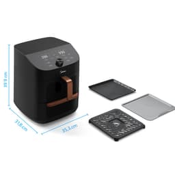 Heteluchtfriteuse – Airfryer – Luchtkoker - Friteuse - Elektrische Airfryer - Dubbele Lagen – Overlappend – Slimme Wifi – 11L – XL Capaciteit – Ruimtebesparend – Touch Display – Snelle Verwarming – Vetarm — thumbnail 5
