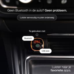 Wegman Bluetooth FM Transmitter - Carkit - Handsfree Bellen Auto - 30W Autolader USB C - Bluetooth Adapter Auto - USB Stick — thumbnail 2