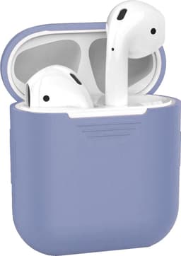 Hoesje - Geschikt voor Apple Airpods 2 - Siliconen Hoes met Clip - Silicone Case Cover - Lila — thumbnail 1