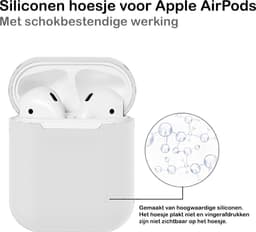 Hoesje - Geschikt voor Apple Airpods 2 - Siliconen Hoes met Clip - Silicone Case Cover - Transparant — thumbnail 3