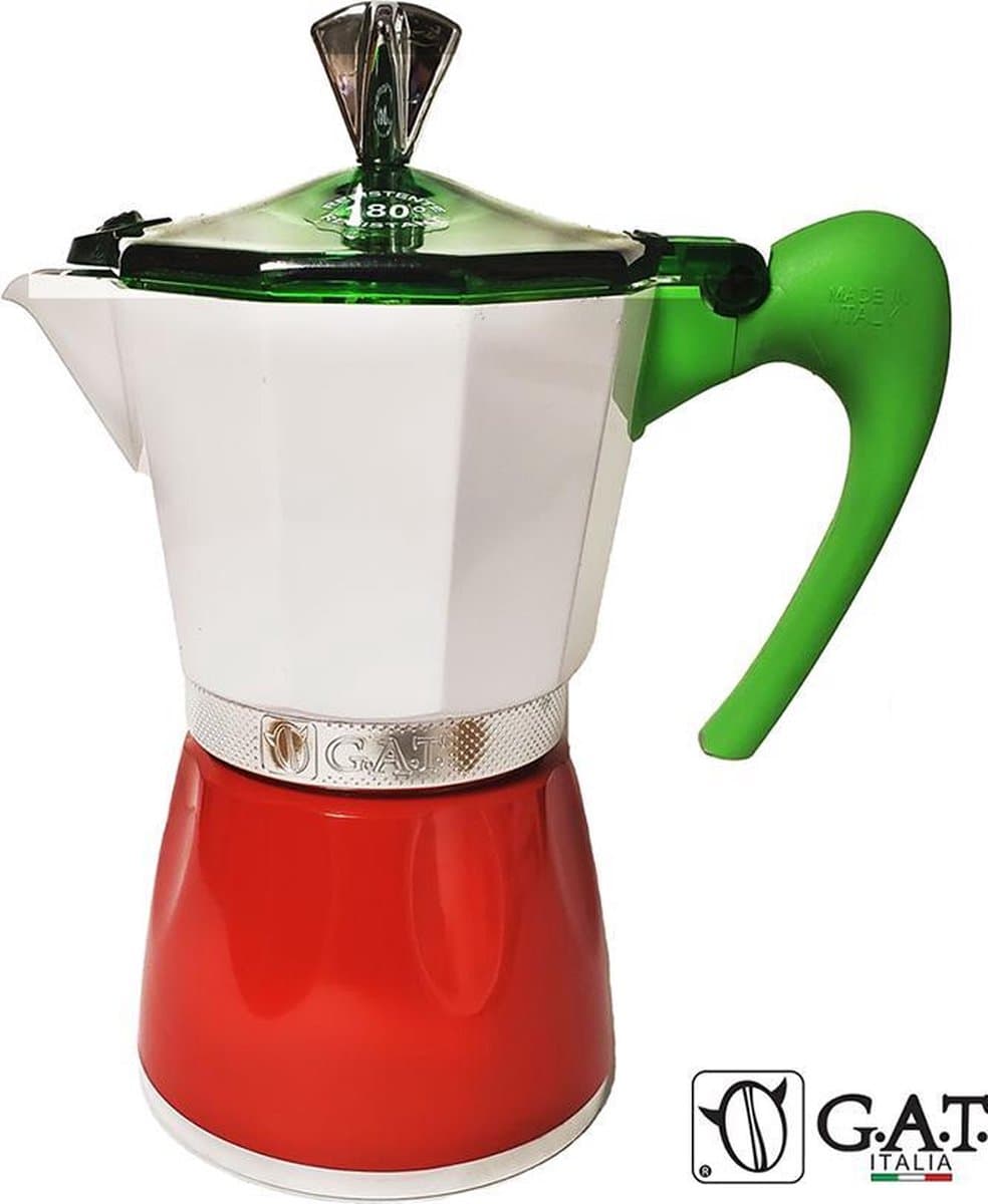 G.A.T. Italia Tricolore 6 kops - Percolator - 300ml - Made in Italy — afbeelding 1