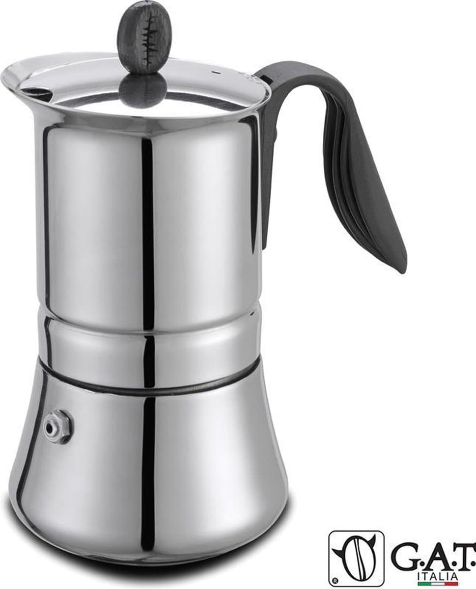 G.A.T. Italia Lady RVS 4 kops - Percolator - 200ml - Inductie - Made in Italy — afbeelding 1