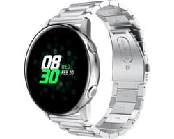 Universeel 20MM Horloge Bandje / Smartwatch Bandje Roestvrij Staal met Schakels Zilver