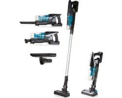 PRIMO PR501SV Steelstofzuiger Draadloos 3-in-1 - Stofzuiger Zonder Zak - Kruimelzuiger - HEPA Filter - Grijs/Blauw