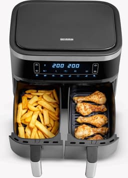 Severin FR 2453 Heteluchtfriteuse XXL - 2x 3.8 Liter - tot 1.3 kg friet — thumbnail 13