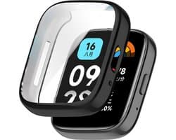 Strap-it Zacht TPU beschermhoesje - Beschermende case geschikt voor Xiaomi Redmi Watch 3 Active / Lite - zwart