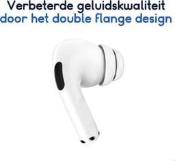 Ibley ComfortFit Siliconen double flange oortips voor Apple AirPods Pro (1e generatie) wit - Siliconen Earplug - Double flange design - S/M/L formaat - 3 paar - 3 maten — thumbnail 4