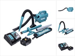Makita DCL 184 RF1 snoerloze stofzuiger 18 V 54 mbar 0,5 l + 1x oplaadbare accu 3,0 Ah + lader — thumbnail 1