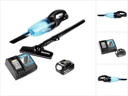 Makita DCL 180 RM1 B accu stofzuiger 18 V zwart + 1x accu 4.0 Ah + lader — thumbnail 1