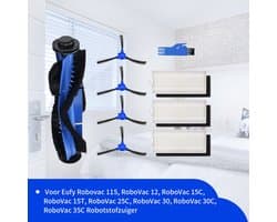 Replacements® Onderdelen geschikt voor Eufy Robovac 11S, 11S Plus, 12, 15C, 15T, 25C, 30, 30C en 35C- 9-delig