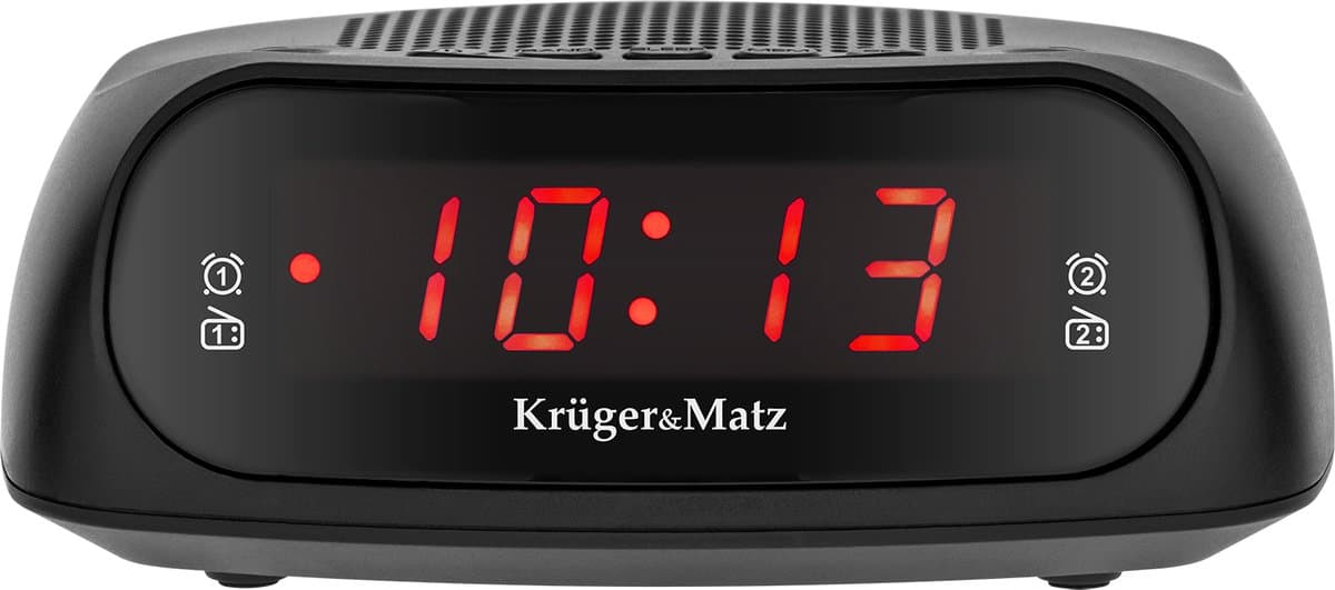 Krüger&Matz Wekkerradio - FM/AM - Snooze Functie - KM0824 - Zwart — afbeelding 1