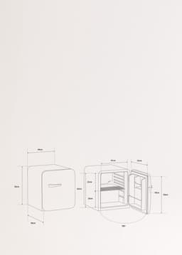 CREATE - Koelkast in retrostijl - Zwart - Handvat Hout - FRIDGE RETRO 48L — thumbnail 3