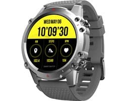 Kiraal Thrive - Sportief Smartwatch Design - Inclusief Extra Setje Bandjes - Android & iOS - Voor De Moderne Man - Grijs