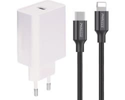 Snellader USB C + Oplader Nylon Kabel USB C naar 8-PIN Kabel - 2 Meter - Geschikt voor iP 14/13/12/11/X, iP 2021/2020/2019/10.2