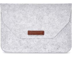 WAEYZ - Laptoptas 13 inch sleeve - Laptop hoes met opbergvakken - Laptop Sleeve geschikt voor MacBook en Laptop - Geschikt voor laptops tot 13 inch - Lichtgrijs