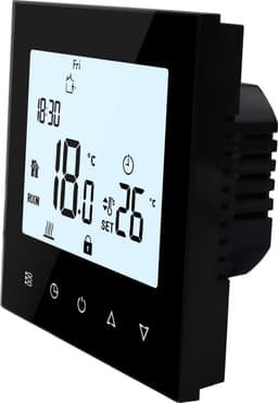 Quality Heating - Elektrische vloerverwarming thermostaat - 5 daags programmeerbaar - touch screen - PRF-78 zwart - Universeel toepasbaar — thumbnail 4