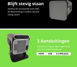 Mini Beamer 4K - Draagbare Projector - 390ANSI - ANDROID 11.0 - NETFLIX - Zeer helder - Ingebouwde Audio — thumbnail 2