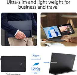 ASUS Zenscreen MB16QHG - 2K IPS Portable Monitor - 120hz - USB-C - 100% DCI-P3 - HDMI - 16 Inch — thumbnail 6