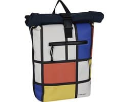 New Rebels Mart Art New York Mondriaan 21L Rugzak Rolltop Waterafstotend Laptop 15.6